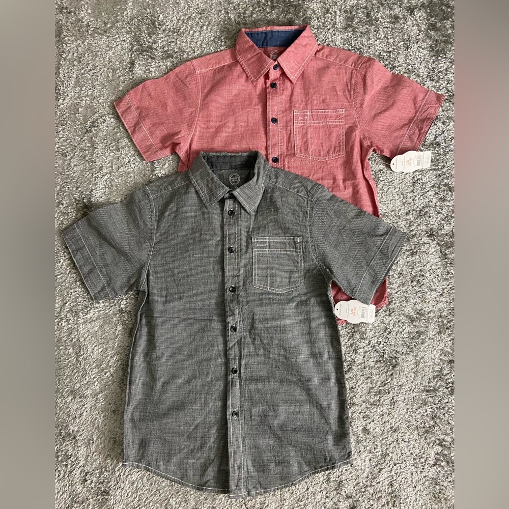 Boys short sleeve button down shirts